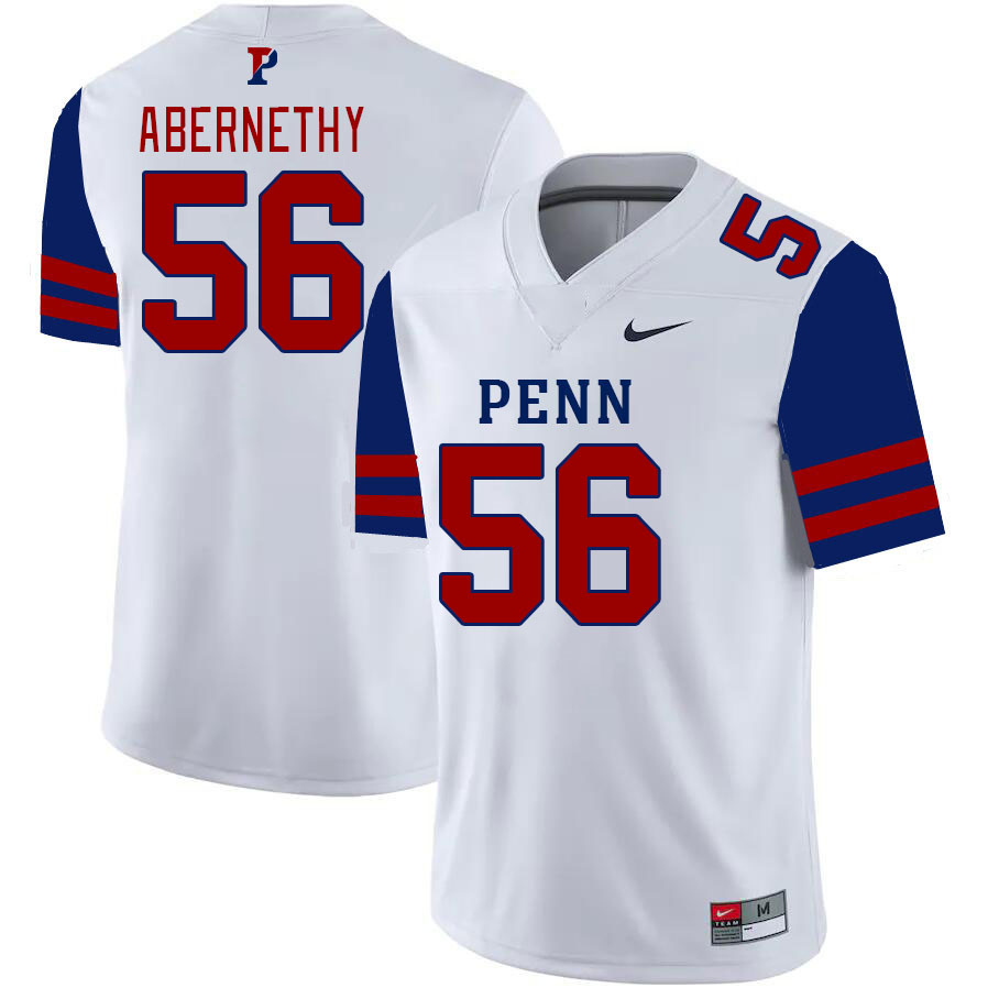 Men-Youth #56 Callum Abernethy Penn-Quakers 2023 College Football Jerseys Stitched-White